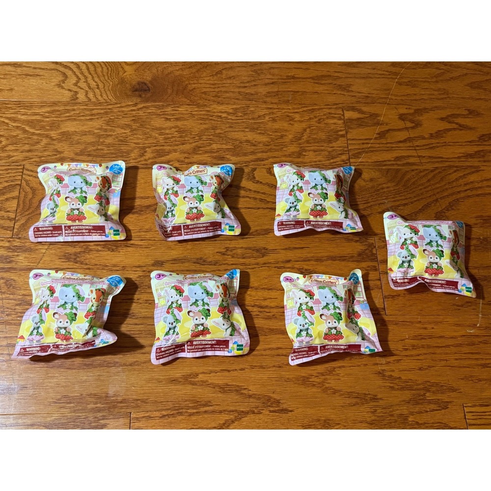 Lot of 7 Sylvanian Very Berry Babies Calico Critters Sealed‎ Surprise Bag Random